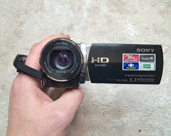Sony Handycam HdR-CX190E Digital Video Kamera Camera Recomcorder Retro Schwarz Y2K