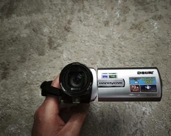 Vintage Sony DCR-SX45 Silver Digital Video Camera Y2K Vlog Aesthetic Camcorder Carl Zeiss 70x Zoom Tested Bundle