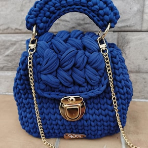 Bolso de crochet hecho a mano. Bolso ganchillo. Regalo. Bolso de mujer. Bolso azul, Onomástica, Bolso de hilo, Regalos de mujer, cumpleaños