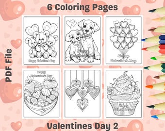 Valentine’s Day Coloring Sheets – Easy Holiday Printables for Kids (PDF)