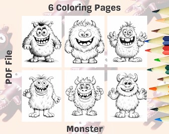 Printable Monster Coloring Pages – Fun Creative Creature Designs (PDF)