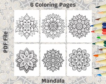 Mandala Coloring Pages Printable – Relaxing Pattern Designs (PDF)