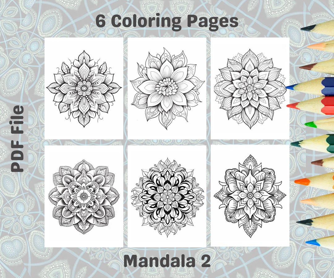 Coloriages mandalas à imprimer et à colorier - Etsy France