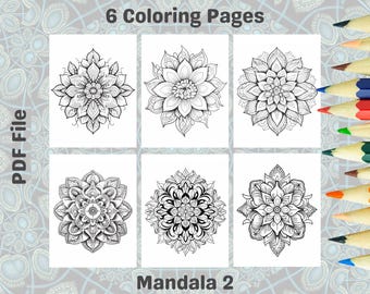Mandala Coloring Sheets – Geometric Printable Pages