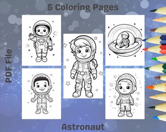 Printable Astronaut Coloring Pages – Space Exploration Designs (PDF)