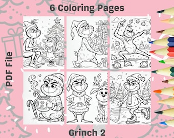 Printable Grinch Coloring Pages – Christmas Sheets – Easy Christmas Printables for Kids