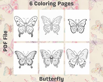 Butterfly Coloring Pages Printable – Butterfly Art for Kids (PDF Download)