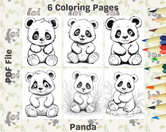 Panda Coloring Pages Printable – Easy Animal Designs (PDF Download)