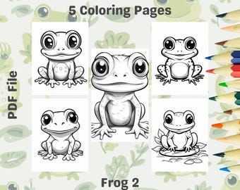 Frog Coloring Sheets – Fun Frog Printable for Kids