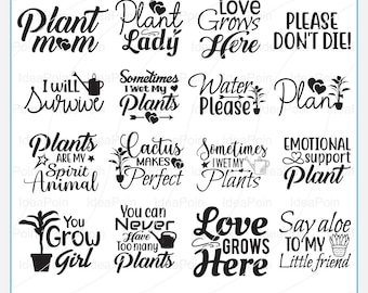 Humour plante svg, SVG jardin, lot de jardin SVG, lot de SVG pour amoureux des plantes, plante maman svg, svg plante d'intérieur, citation plante drôle svg, citation jardin