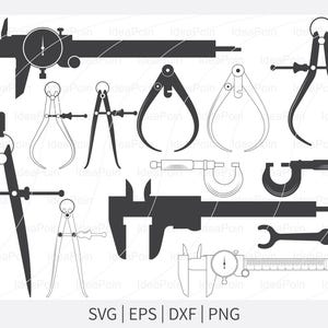 Messschieber SVG, Messschieber Silhouette, Technik SVG, Bauwesen SVG, Messschieber Umriss, Maschinist svg, Wissenschaftler svg, Cameo, Vinyl-Designs