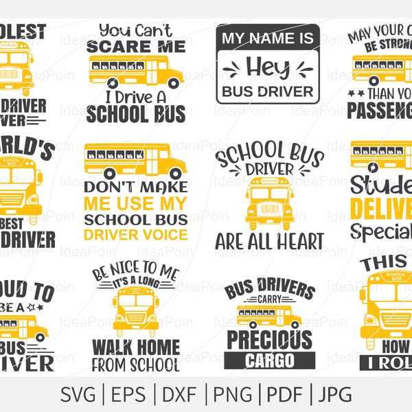 School Bus SVG Bundle, School Bus svg, Bus Driver SVG Bundle, Bus Driver Cut File, Bus Driver gift svg, Back to school, Cricut Design Space