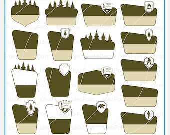 Customizable National Park Sign svg, National Park Clipart, National Park Sign Vector, National Parks Sign Outlines, Customizable Templates