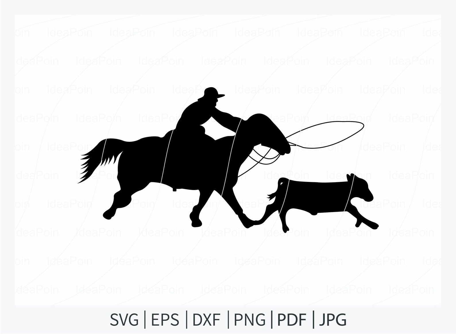 Team Roping Rodeo Ranch Svg, Team Roping, Cattle Roping Cowboy, Cattle ...