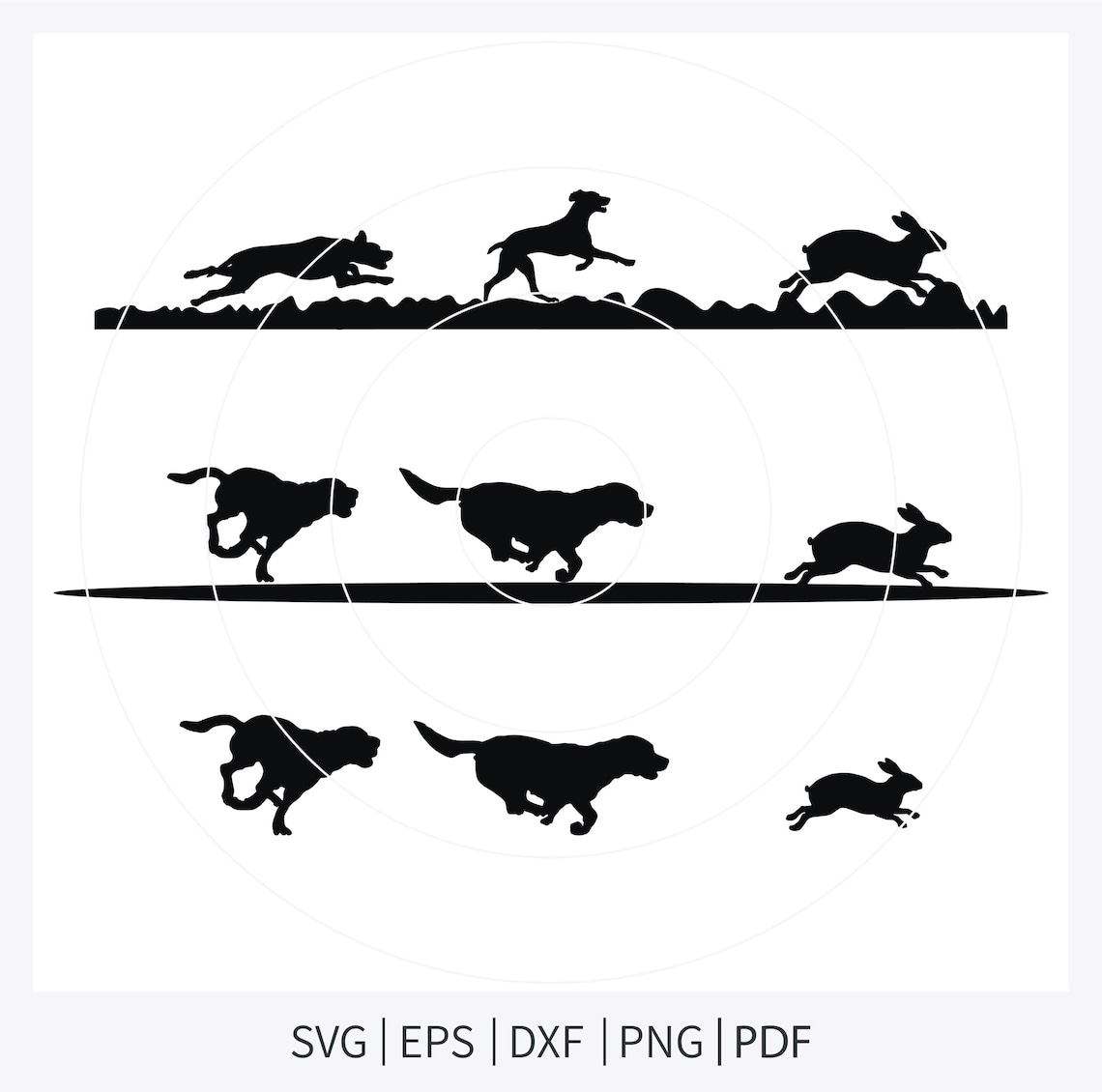 Rabbit Hunting Dog SVG, Beagle Chase Scene (digital Files) - Etsy