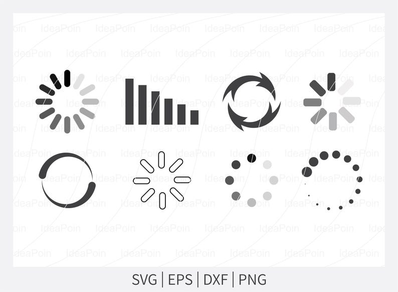 Loading SVG Clipart Bundle, Progress Bar Cut Files - Etsy