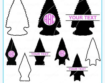 Indian Arrowhead monogram, Indian Arrowhead svg, Arrowhead PNG, Arrowhead Outline SVG, Indian Arrowhead bundle, arrowhead vector