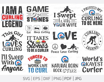 Curling Sport svg, Curling t-shirt design, Curling Legend svg, Curling quotes, Cut Files for Crafters, Curling winter sports svg