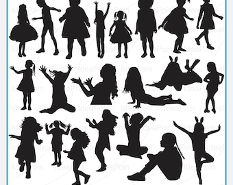 Little Girl Svg, Little Girl Silhouette, Child Girl Svg, Kids Svg, Girl Svg,  Little Girl Shirt, Little Girl Clipart