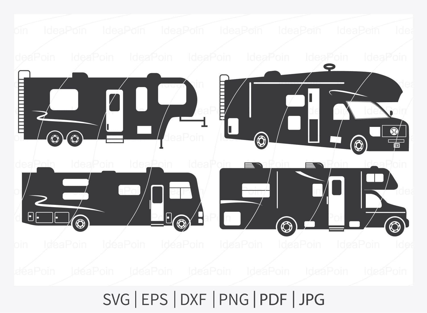 Motorhome SVG, RV Camper Clipart, Vector Art (digital Download) - Etsy