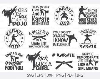 Karate svg, Karate mom svg, Karate Typography Bundle, Taekwondo Bundle, Karate cut file, Karate PNG, Karate svg files, Karate Bundle