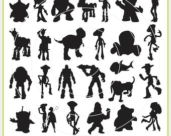 Bundel Toy Story-personagefiguur (svg, png, eps, dxf)