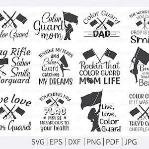 Color Guard SVG File, Marching Band svg, Color Guard Flag Svg, Band Family SVG, Colorguard Svg, Color Guard Mom, Color Guard Dxf, Marching
