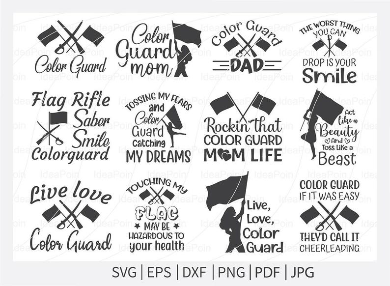 Color Guard SVG File, Marching Band Svg, Color Guard Flag Svg, Band ...