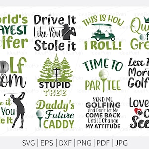 Golf svg Bundle, Sports svg, Golf lover svg, pack cut files, Daddys Little Caddy Svg, Golf quotes svg, Golf Quotes, Golfing Svg, Golf player