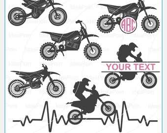 Motocross SVG, Dirt Bike svg, Motocross Heartbeat SVG, Motocross Riders Svg, Motocross png, Dirt bike clipart, Dirt Bike Silhouette