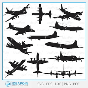 P-3 Orion svg, P-3 Orion Patrol Anti Submarine Military, P-3C Orion Vector, P-3, P-3 Orion Art, P-3 Orion Silhouette