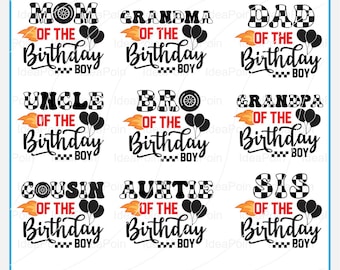 Course anniversaire famille Bundle svg, anniversaire rapide papa, course famille SVG, anniversaire rapide oncle PNG, deux anniversaire rapide coureur, anniversaire rapide maman