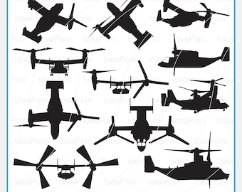 V-22 Osprey svg, V-22 Osprey Silhouette, V-22 Osprey Side View Silhouette, V-22 Osprey svg, Tiltrotor Aircraft, Mad Props, Osprey plane SVG