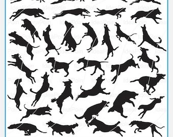Jumping Dogs svg, Running Dogs svg, Dog Jumping Silhouette, Running and Jumping Dogs, Dogs Jumping Vector, Dogs svg bundle, Dogs Clipart