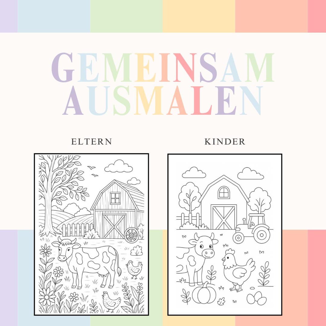 Coloring Packet.pdf Coloring Page Set for Kids & Adults (PDF) | Color Together With Parents ...