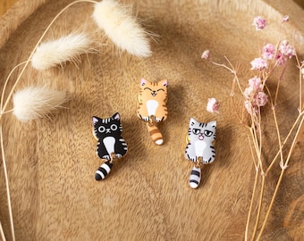 Knopfaufsatz in Katzen-Form in 7 unterschiedlichen Farben für einen besonderen und individuellen Look