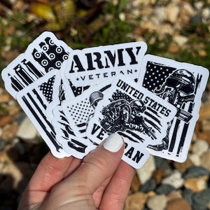Army stickers, Army Veteran Stickers, Veteran Stickers, Military stickers– Military Decals for Water Bottles, Laptops & More!