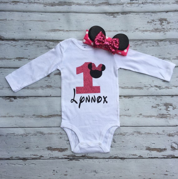 minnie mouse 1st birthday onesie