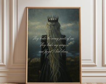 manon blackbeak inspired quote digital poster, throne of glass inspired art print, throne of glass inspired poster merch for book lovers