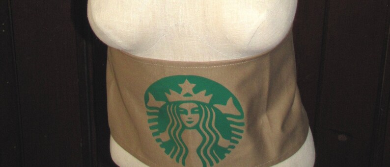 Halloween costume coffee starbucks inspired sash belt child women food and drink with hair clip