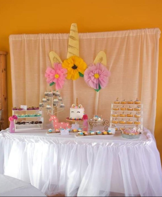 Good Night Handmade Tutu Table Skirt Chair Dress Decorations For