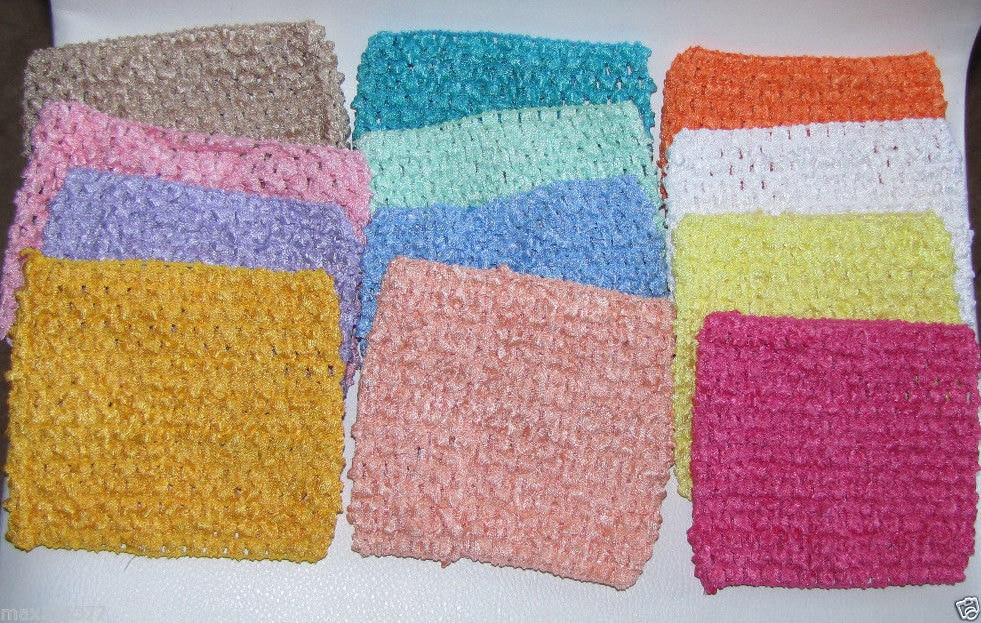 NEW Girls 8"  Kids fuzzy Crochet tube TUTU Top & flower MANY COLORS YOU CHOOSE 
