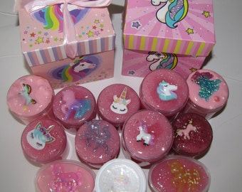 MYSTERY unicorn slime charm included scented with party birthday box