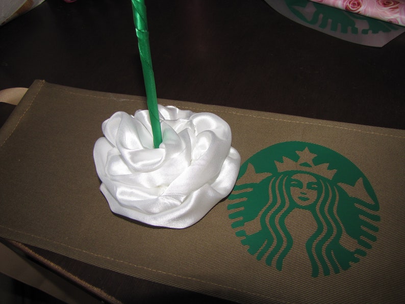 Halloween costume coffee starbucks inspired sash belt child women food and drink with hair clip