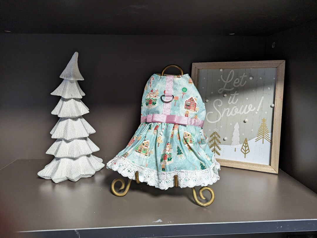 Cupcake Gingerbread House Candyland Dog Holiday Dress Christmas Xs