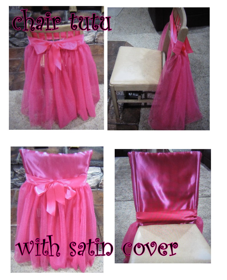Tulle Tutu Chair Cover Skirt Wedding Baby Shower Birthday Party Supplies Decor Sashes Slipcovers You Choose Color