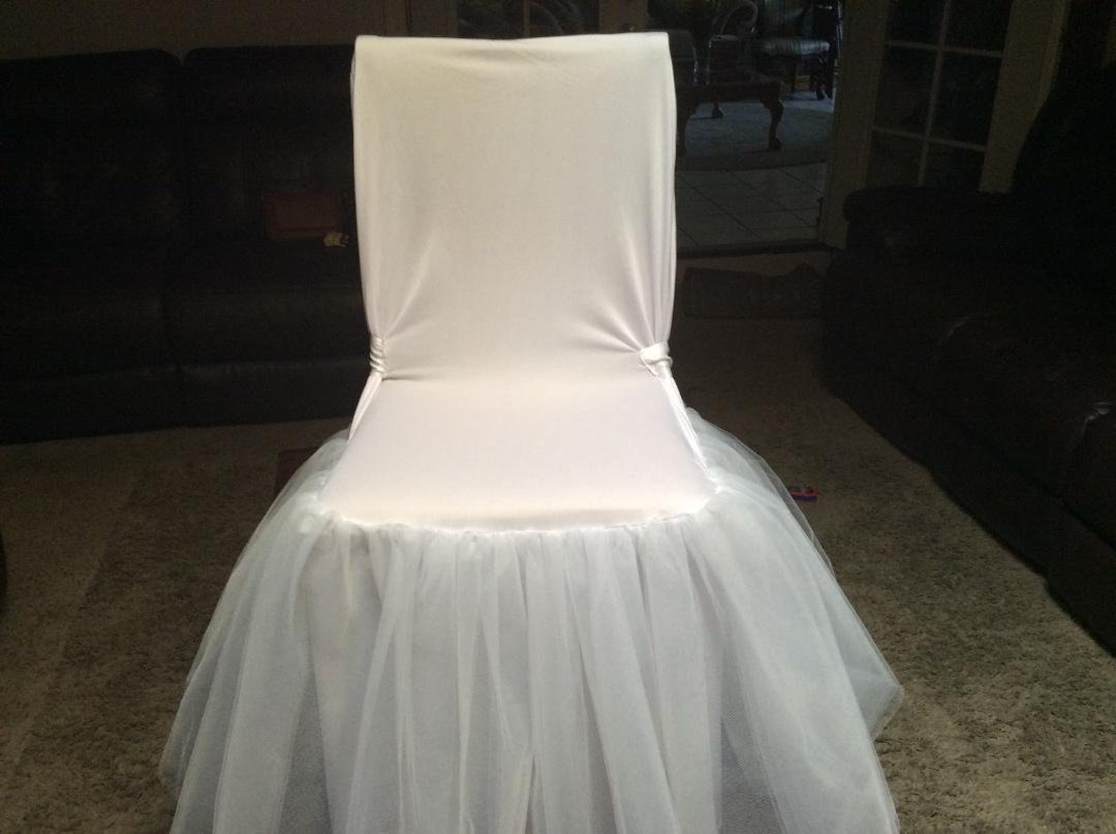 Tulle Tutu Chair Cover Skirt Wedding Baby Shower Birthday Etsy
