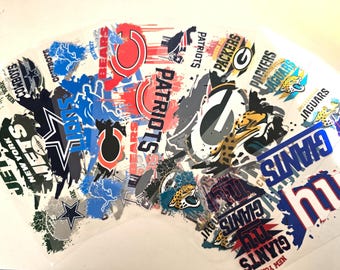 NFL Teams Cup Wrap, Waterproof UV DTF Transfer, 16oz
