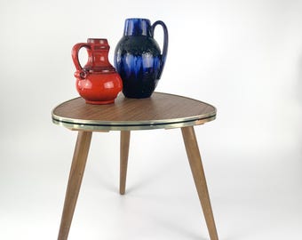 Vintage Mid Century Wooden Plant, Stand Side Table, 1960s