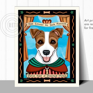 Jack Russell Terrier Art, Dog Wall Art, Dog Decor, Perpetual Motion, Kitchen Decor, Art Print image 2